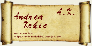 Andrea Krkić vizit kartica